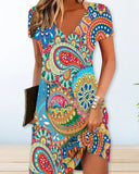 Stylish Short-Sleeved Summer Dress for Women