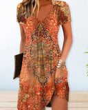 Stylish Short-Sleeved Summer Dress for Women