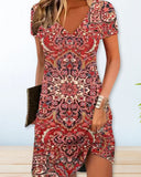 Stylish Short-Sleeved Summer Dress for Women