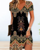 Stylish Short-Sleeved Summer Dress for Women