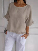 Chic Ruffled Blouse in Quality Fabric