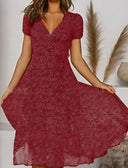 Flared Hem Summer Dress for Women