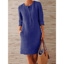 Chic Button-Detail Day Dress