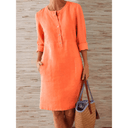 Chic Button-Detail Day Dress