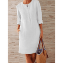 Chic Button-Detail Day Dress