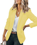Chic Women's Solid Color Blazer Jacket