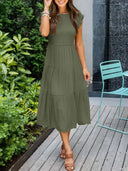 Chic Midi Dresses with Short Sleeves for Women