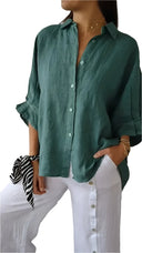 Chic Women's Solid Color Blouse for Summer