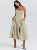 Flattering Waistline Sun Dress for Effortless Style