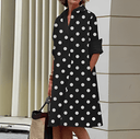 Chic 3/4 Sleeve Shirt Dress