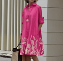 Chic 3/4 Sleeve Shirt Dress
