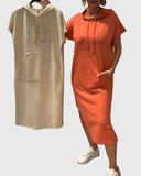 Chic Cotton Hoodie Dress for Everyday Wear
