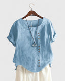 Elisavie | Chic Short Sleeve Blouse for Everyday Wear