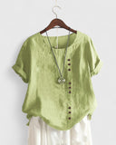 Elisavie | Chic Short Sleeve Blouse for Everyday Wear
