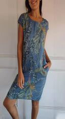 Chic Round Neckline Midi Dress