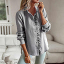 Chic Striped Long Sleeve Blouse