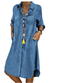 Chic Long Sleeve Denim Dress for Women