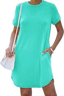 Chic Gray Short Sleeve Dress
