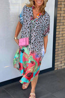 Leopard Print Short Sleeve Dress for Effortless Style