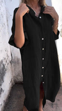 Eco-Friendly Green Maxi Shirt Dress
