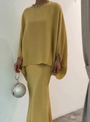 Chic American Pearl Dress Ensemble