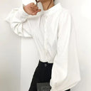 Classic Balloon Sleeve Turtleneck Blouse