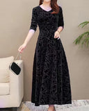 Classic Women's Three-Quarter Sleeve Dress