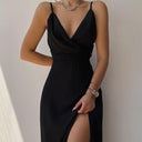 Chic Spaghetti Strap Dress with Side Slit
