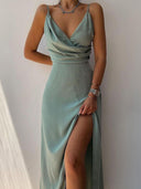 Chic Spaghetti Strap Dress with Side Slit