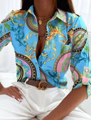 Chic Women's Summer Blouse with Stylish Lapel Collar