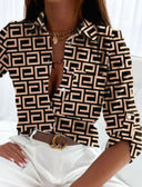 Chic Women's Summer Blouse with Stylish Lapel Collar