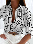 Chic Women's Summer Blouse with Stylish Lapel Collar