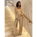 Silver Sequin Party Pants for Celebrations