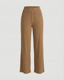 Stylish Wide-Leg Summer Pants with Ribbed Texture