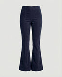 High-Waisted Flared Cord Trousers for Women