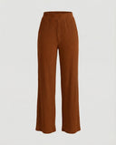 Stylish Wide-Leg Summer Pants with Ribbed Texture