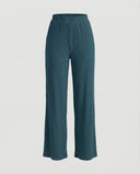 Stylish Wide-Leg Summer Pants with Ribbed Texture