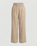 Women's Relaxed Fit Linen Pants with Elastic Waist