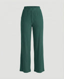 Stylish Wide-Leg Summer Pants with Ribbed Texture