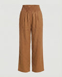 Women's Relaxed Fit Linen Pants with Elastic Waist