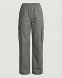 Women's Adjustable Waist Cargo Pants with Side Pockets
