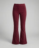 High-Waisted Flared Cord Trousers for Women