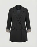 Chic Double-Breasted Blazer with Stylish Cuffs