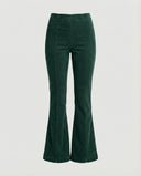 High-Waisted Flared Cord Trousers for Women
