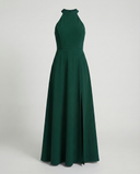 Chic High Neck Maxi Dress with Side Slits