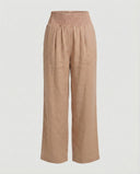 Women's Relaxed Fit Linen Pants with Elastic Waist