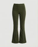 High-Waisted Flared Cord Trousers for Women