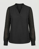 Chic V-Neck Chiffon Blouse for Styling