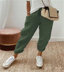 Chic Cotton-Linen Blend Trousers