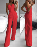 Chic V-Neck Sleeveless Jumpsuit for Effortless Style